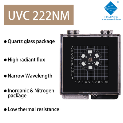 обломок СИД 222nm 4040 1W 4.0x4.0mm SMD UVC с моделью высокой эффективности