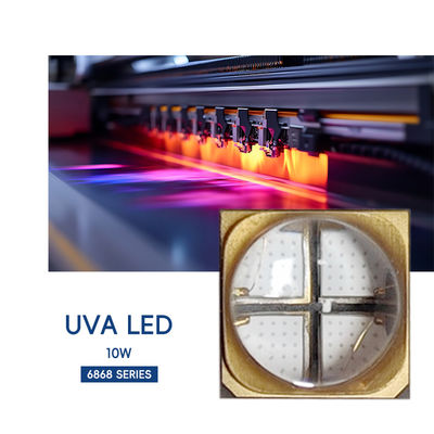 Оптовая продажа UVA LED SMD6868 365 нм фиолетовый свет 10 Вт светодиодный чип для УФ-отверждающей машины, печати чернилами и освещения для выращивания растений, УФ-отверждение
