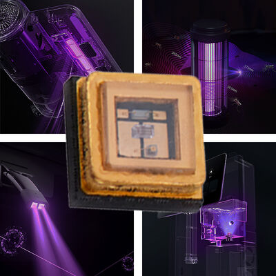 UV UVC 3535 Пакет 265nm SMD Высокопроизводительный SMD 100mA 150mA UVC LED-диод 1W 255nm 275nm Очистки воды и воздуха