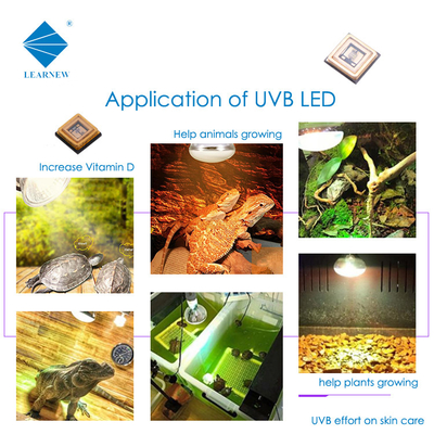 Керамический SMD LED UVB LED CHIP 290nm 300nm 310MN 315nm 3535 Chip Led Для животных добавок кальция