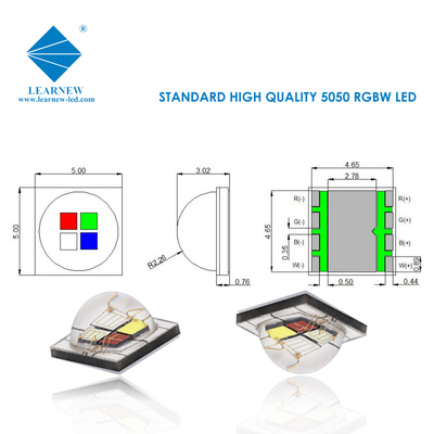 12 Вт SMD5050 RGBW чипы 350mA 620-630nm 520-530nm 460-470nm 3000K для светодиодов