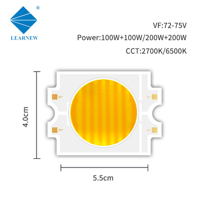 Высокомощный Cob Led Chip 4055 Bi Color Led Cob Chip 200w+200w 2700-6500k 72-75в
