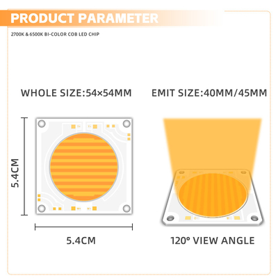 5454 Би-цветный 2700k 6500k Cct высокая мощность 1500w 200w Cob Led Chip Модуль для фотографии лампы