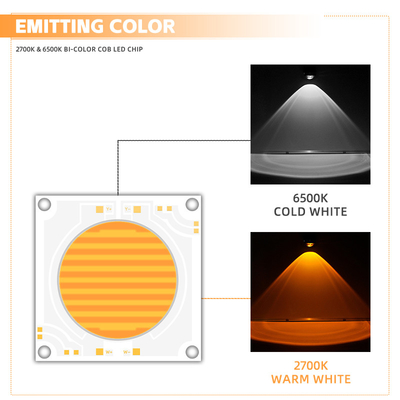 5454 Би-цветный 2700k 6500k Cct высокая мощность 1500w 200w Cob Led Chip Модуль для фотографии лампы