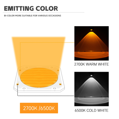 Bi Color 300W 6060 высокая мощность COB LED чип высокий выход для освещения кино