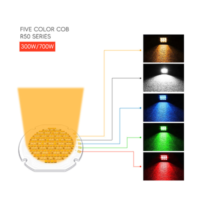 3 года гарантии коммерческие пятицветные Cob LED чипы Dc 42V 43V 46V 300W 700W