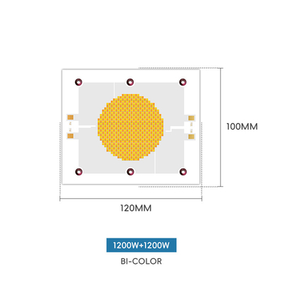 Высокомощный светодиодный чип COB 1200W Bi цвет 2700k 6500k VF42-46V 75-85V*2 для фотографии