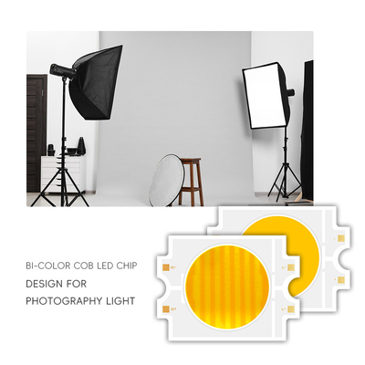 Cob Led Cob Chip Bi-Color COB LED RA95 Бесступенчатое затемнение с двойным CCT 2700K+6500K Высокая мощность 100W-300W