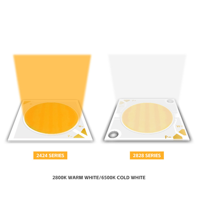COB LED Chip 2800k / 6500k CCT Высокий CRI RA95 COB LED Chips R21mm 40W+40W 100-110lm/w 1.1A 36-38V для сцены