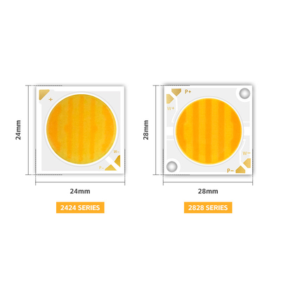 COB LED Chip 2800k / 6500k CCT Высокий CRI RA95 COB LED Chips R21mm 40W+40W 100-110lm/w 1.1A 36-38V для сцены