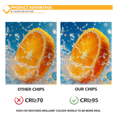 COB LED Chip 2800k / 6500k CCT Высокий CRI RA95 COB LED Chips R21mm 40W+40W 100-110lm/w 1.1A 36-38V для сцены