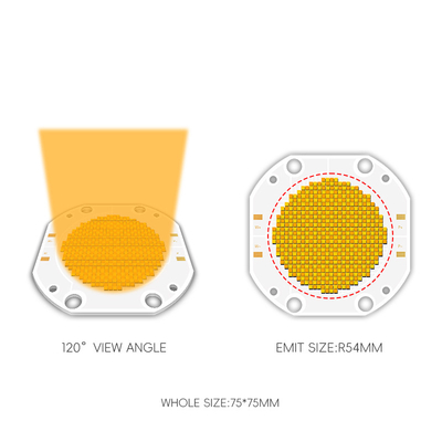 Производственная цена 75*75 60V 600W+600W Двойной CCT LED COB Bi Color COB LED Chip Высокая мощность COB LED