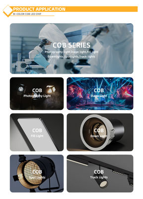 Двухцветный COB LED высокой CRI 30W/40W/50W/80W 2в1 Теплый белый и Холодный белый 2424 LED COB чип