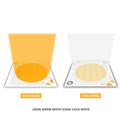 Светодиодный чип для фотосъемки 2424 серии 40 Вт 40 Вт Bi Color 2800K/6500K 100/110 Лм/Вт 1100 мА 36 В-38 В 24x24 мм