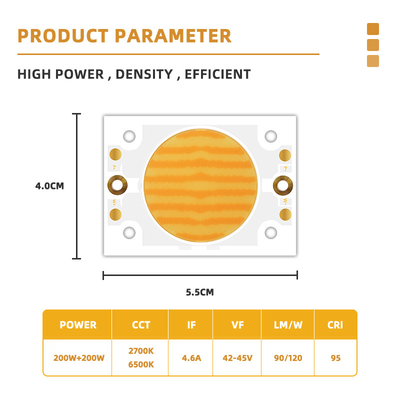 Bi Color COB LED Chip 200W 4055 для фотографии Свет 2700K/6500K
