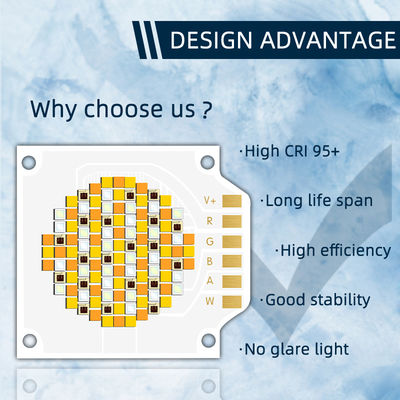 Высококачественный RGBWW COB LED чип 3538 с 2-летней гарантией, входным напряжением 24-26 В и 10000 рабочих часов для сценического светодиодного освещения