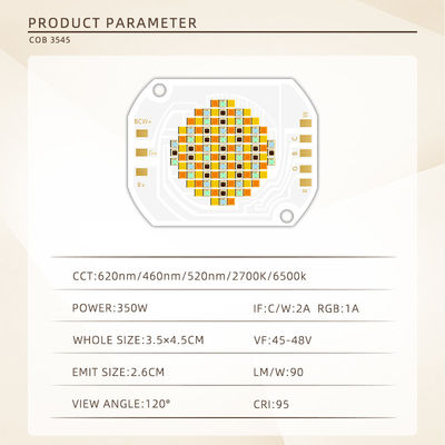 350W COB LED чип 2700K-6500K RGBCW с регулировкой полного цвета и углом обзора 120° для сценического и фото освещения