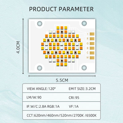 Высокомощный COB LED чип с RGBWC пятью цветами 180W 300W DC 21v-48v для сценического и фото освещения