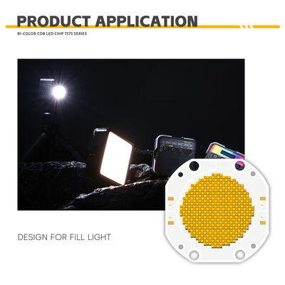600W+600W ДВУХЦВЕТНЫЙ COB СВЕТОДИОДНЫЙ ЧИП СЕРИИ CCT COB 7575 Настраиваемый COB светодиодный чип для фотосъемки, регулируемая яркость, белый цвет, CRI95, 10А
