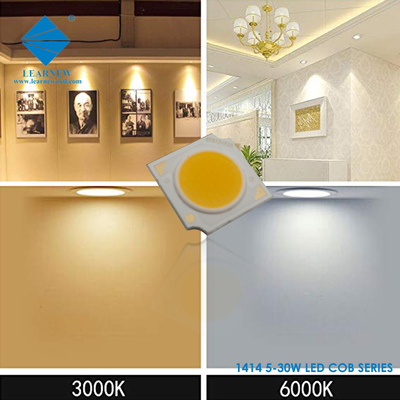 Чипы 1414 серии COB LED 3W 5W 9W 15W 2700K 6500K 120-140lm/W R11mm Для светодиодного прожектора